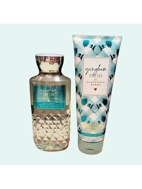 GINGHAM FRESH BATH & BODY SET: BODY WASH & BODY CREAM